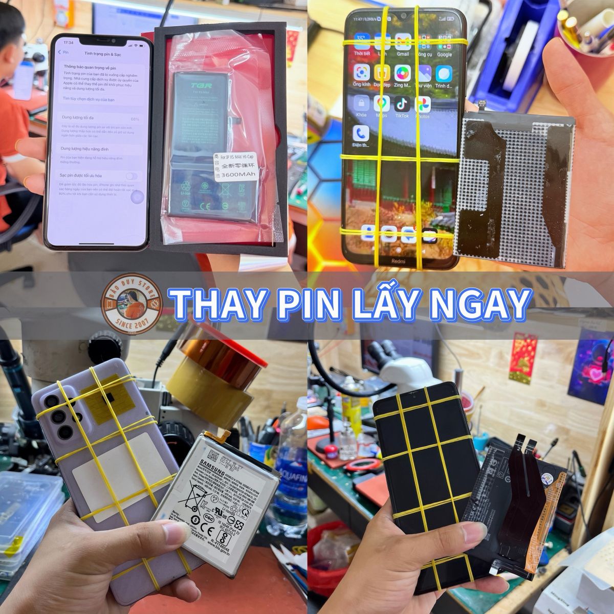 sửa điện thoại cần thơ thay pin samsung a55