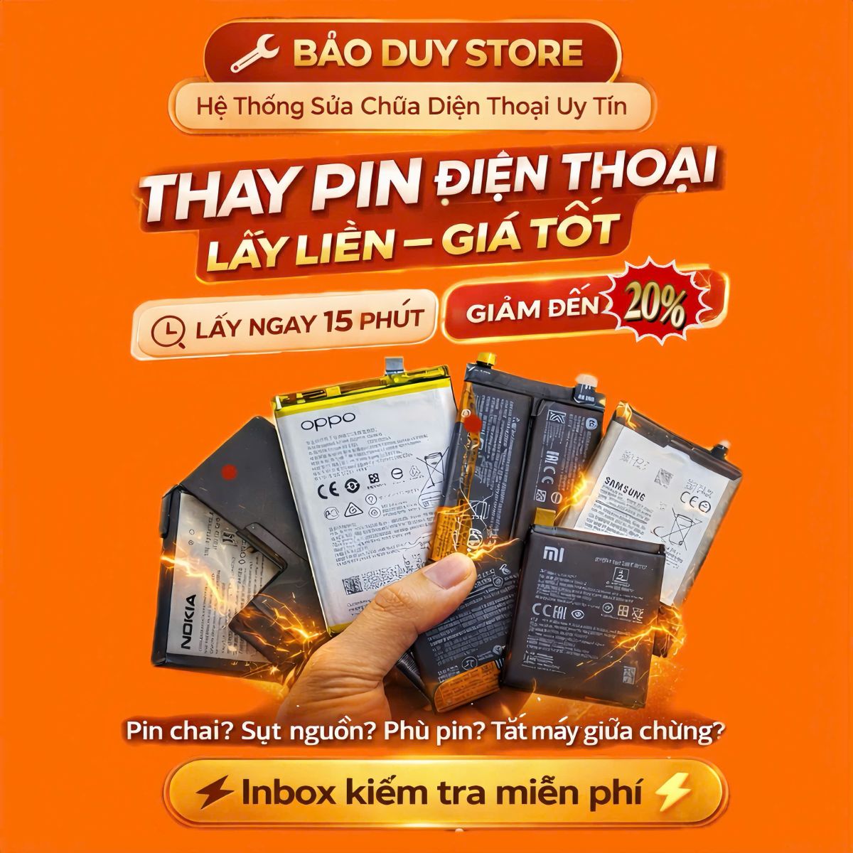 thay pin điện thoại bao nhiêu tiền tại cần thơ