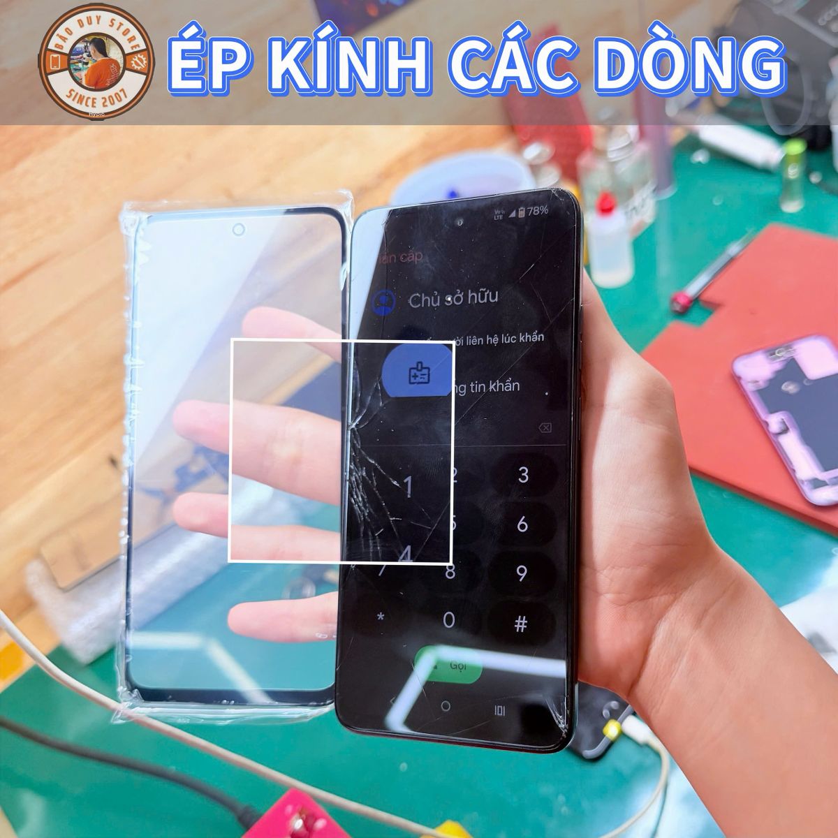 ép kính điện thoại cần thơ